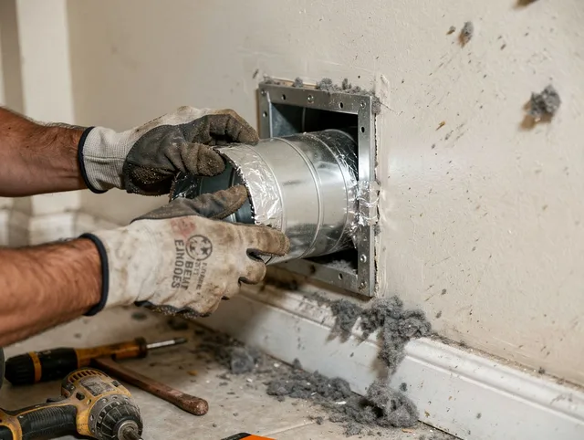 Professional dryer vent repair and installation by North Royalton Dryer Vent Cleaning in North Royalton